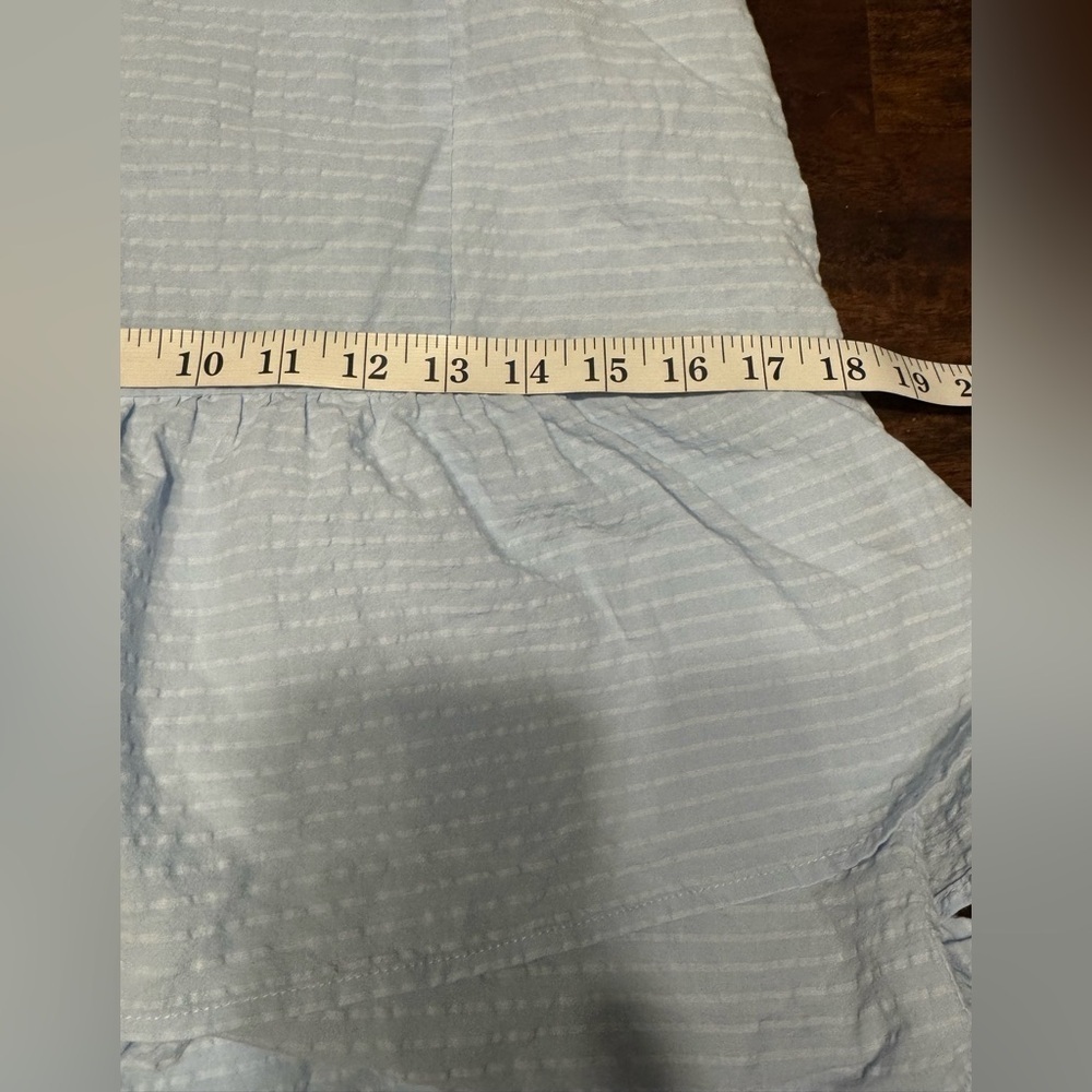 Capulet Lalaine Tiered Ruffle Baby Blue Textured High Waist Maxi Skirt Sz M - Picture 11 of 11